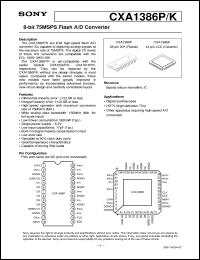 datasheet for CXA1386P by Sony Semiconductor