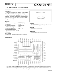 datasheet for CXA1977R by Sony Semiconductor