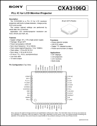 datasheet for CXA3106Q by Sony Semiconductor
