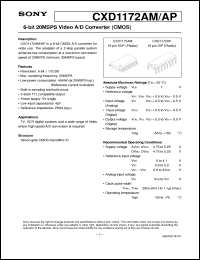 datasheet for CXD1172AM by Sony Semiconductor