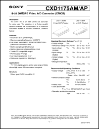 datasheet for CXD1175AM by Sony Semiconductor