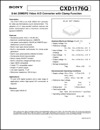 datasheet for CXD1176Q by Sony Semiconductor