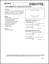 datasheet for CXD1177Q by Sony Semiconductor