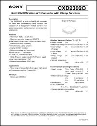 datasheet for CXD2302Q by Sony Semiconductor