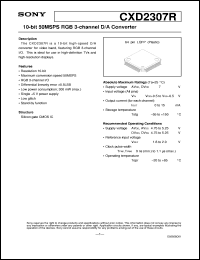 datasheet for CXD2307R by Sony Semiconductor