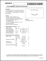 datasheet for CXD2310AR by Sony Semiconductor
