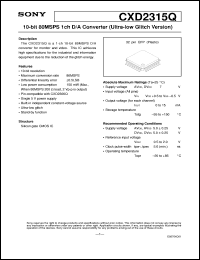 datasheet for CXD2315Q by Sony Semiconductor