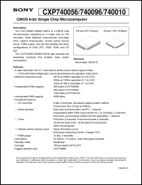 datasheet for CXP740010 by Sony Semiconductor