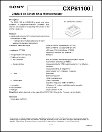 datasheet for CXP81100 by Sony Semiconductor