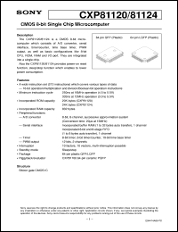datasheet for CXP81120 by Sony Semiconductor