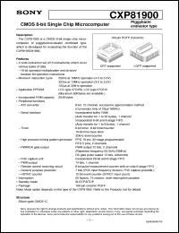 datasheet for CXP81900 by Sony Semiconductor
