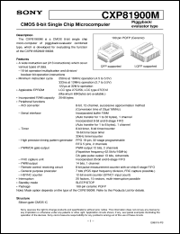 datasheet for CXP81900M by Sony Semiconductor