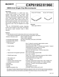 datasheet for CXP81960 by Sony Semiconductor