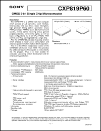 datasheet for CXP819P60 by Sony Semiconductor