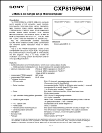 datasheet for CXP819P60M by Sony Semiconductor