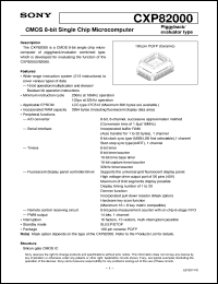 datasheet for CXP82000 by Sony Semiconductor