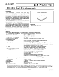 datasheet for CXP820P60 by Sony Semiconductor