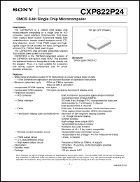 datasheet for CXP822P24 by Sony Semiconductor