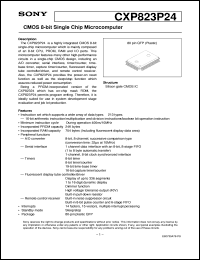 datasheet for CXP823P24 by Sony Semiconductor