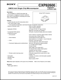 datasheet for CXP82600 by Sony Semiconductor