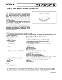 datasheet for CXP826P16 by Sony Semiconductor