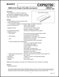 datasheet for CXP82700 by Sony Semiconductor