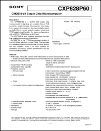 datasheet for CXP828P60 by Sony Semiconductor