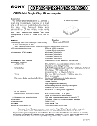 datasheet for CXP82952 by Sony Semiconductor
