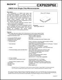 datasheet for CXP829P60 by Sony Semiconductor