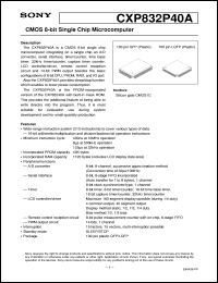 datasheet for CXP832P40A by Sony Semiconductor