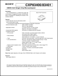 datasheet for CXP83400 by Sony Semiconductor
