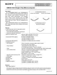 datasheet for CXP83416 by Sony Semiconductor