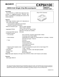 datasheet for CXP84100 by Sony Semiconductor
