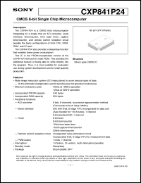 datasheet for CXP841P24 by Sony Semiconductor