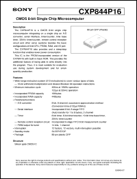 datasheet for CXP844P16 by Sony Semiconductor