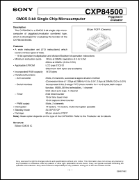 datasheet for CXP84500 by Sony Semiconductor