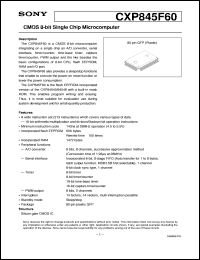 datasheet for CXP845F60 by Sony Semiconductor