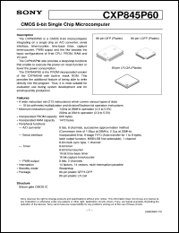 datasheet for CXP845P60 by Sony Semiconductor