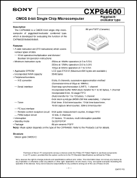 datasheet for CXP84600 by Sony Semiconductor