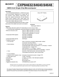 datasheet for CXP84632 by Sony Semiconductor