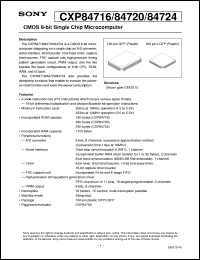 datasheet for CXP84720 by Sony Semiconductor