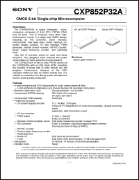 datasheet for CXP852P32A by Sony Semiconductor