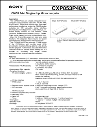 datasheet for CXP853P40A by Sony Semiconductor