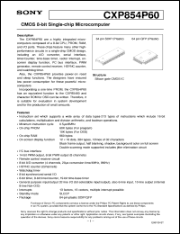 datasheet for CXP854P60 by Sony Semiconductor