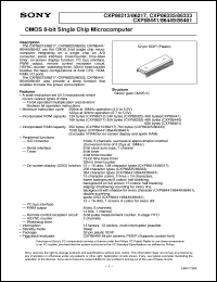 datasheet for CXP86213 by Sony Semiconductor