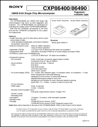 datasheet for CXP86400 by Sony Semiconductor