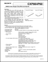 datasheet for CXP864P60 by Sony Semiconductor