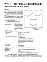 datasheet for CXP86540 by Sony Semiconductor