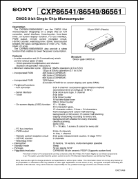 datasheet for CXP86541 by Sony Semiconductor