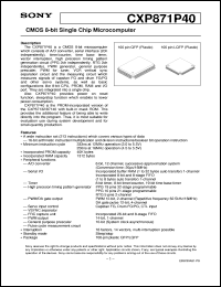 datasheet for CXP871P40 by Sony Semiconductor